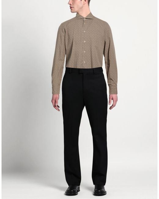 Borriello Brown Khaki Shirt Cotton for men