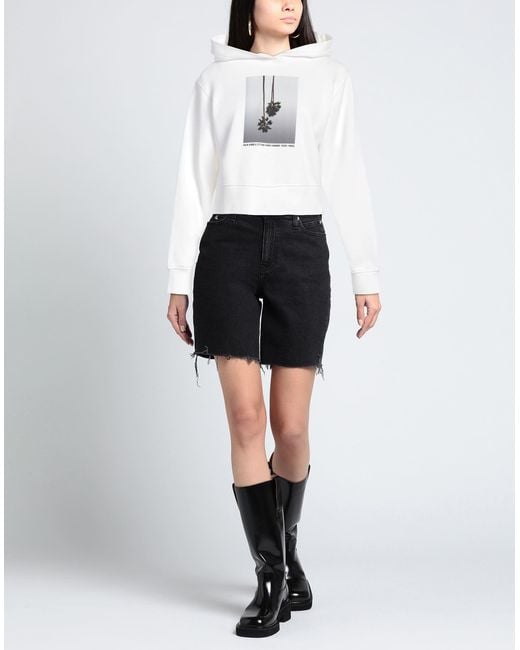 Palm Angels White Sweatshirt With Logo