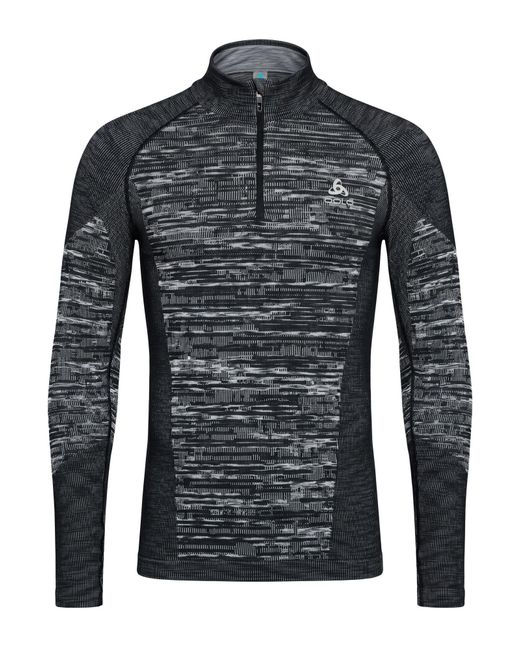 Odlo Blue Charcoal T-Shirt Recycled Polyester, Recycled Polyamide, Polyamide, Recycled Elastane, Elastane for men