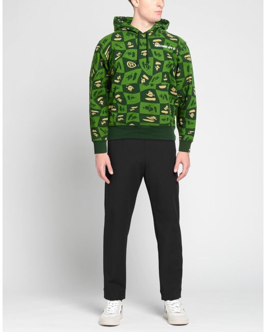 A Bathing Ape Green Sweatshirt Cotton for men