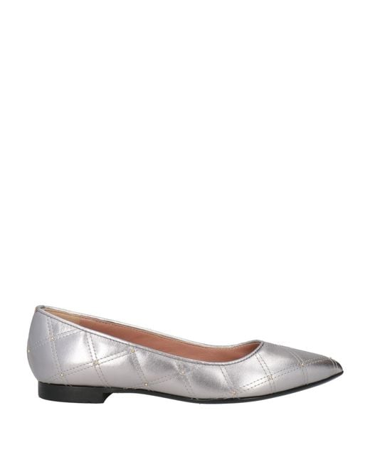Pollini Gray Ballet Flats