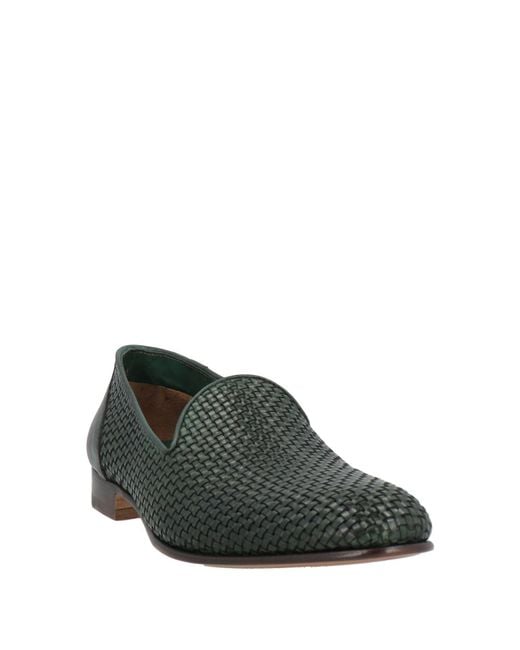 Calpierre Green Loafers Leather for men