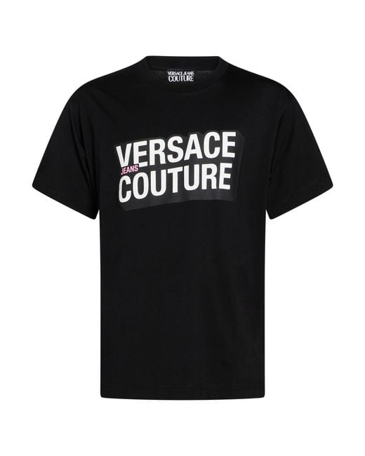 Versace Jeans Couture Black T-Shirt Cotton for men