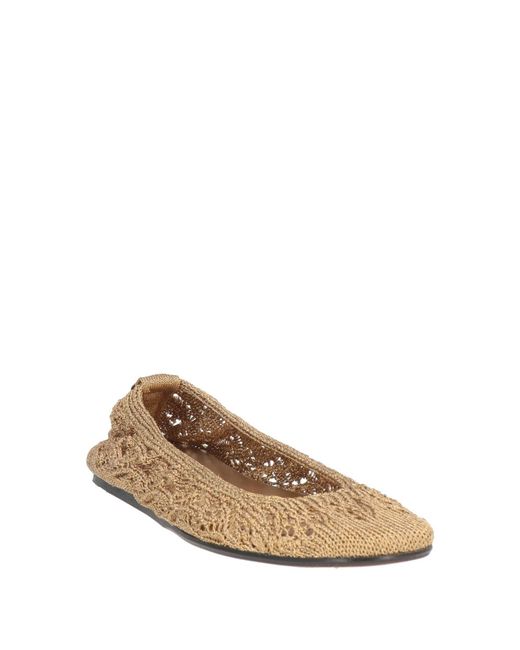 Isabel Marant Natural Ballet Flats Polyester, Elastane