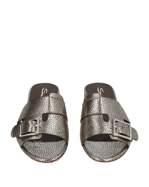 Santoni White Sandals Leather