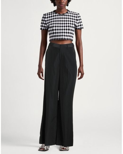 P.A.R.O.S.H. Black Pants Viscose, Virgin Wool
