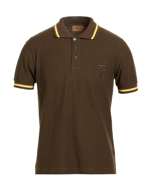 Tod's Brown Polo Shirt Cotton, Polyester, Elastane for men