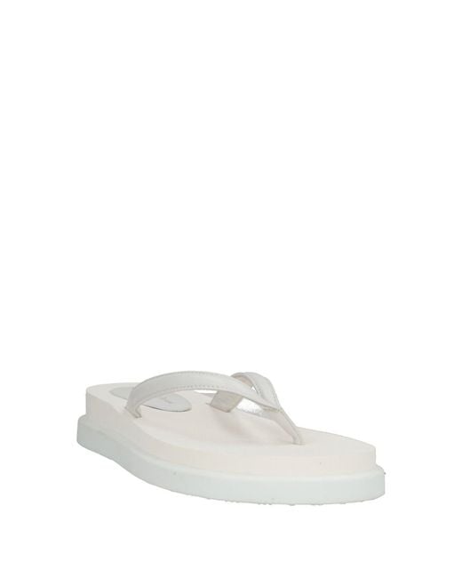 Gianvito Rossi White Thong Sandal Soft Leather