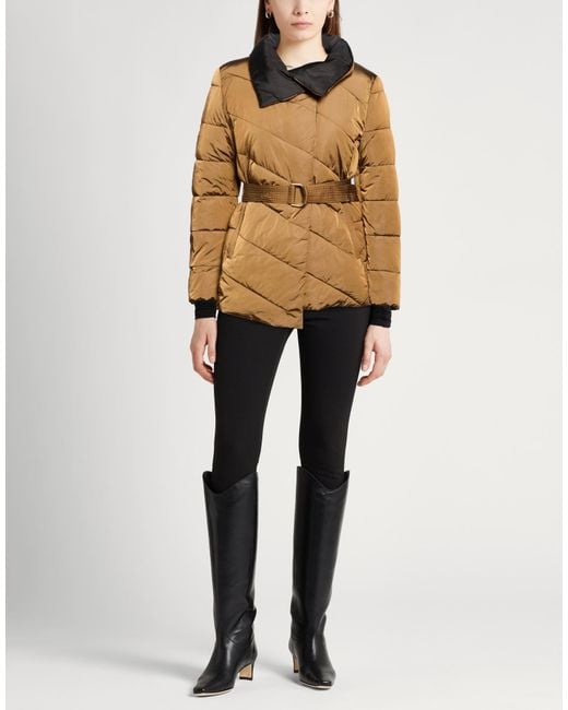 Fracomina Brown Camel Puffer Nylon