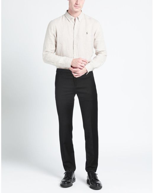 Dondup Black Pants Virgin Wool, Elastane for men