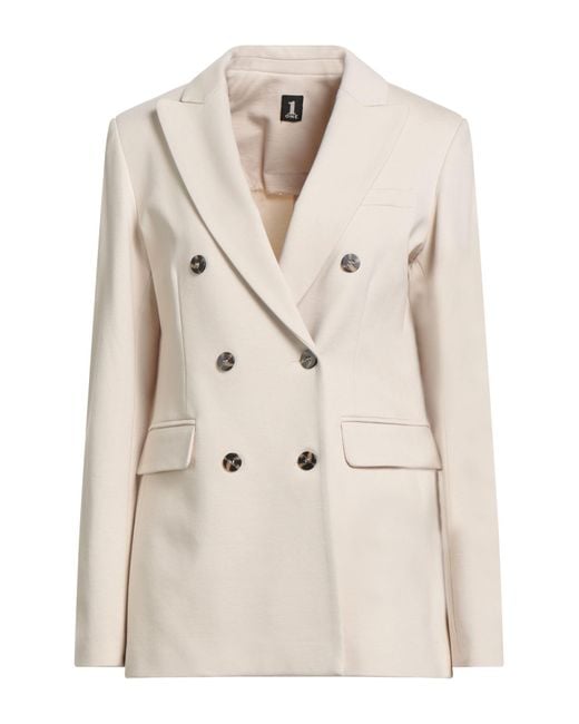 1 One Natural Blazer Viscose, Elastane
