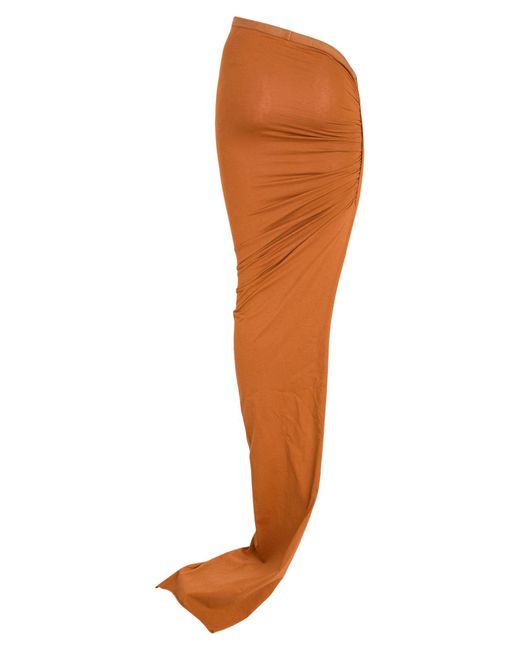 Rick Owens Brown Maxi Skirt
