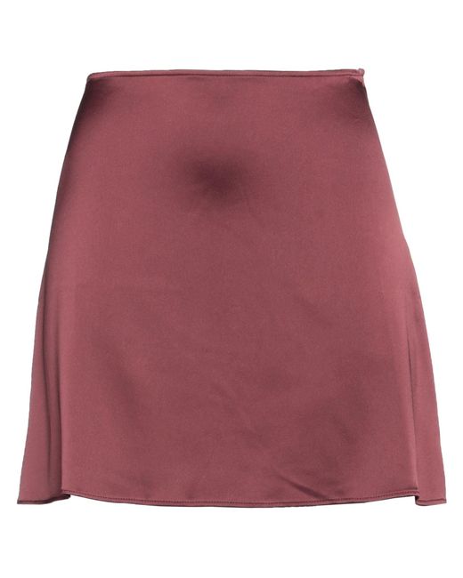 ANDAMANE Red Mini Skirt Acetate, Viscose, Elastane