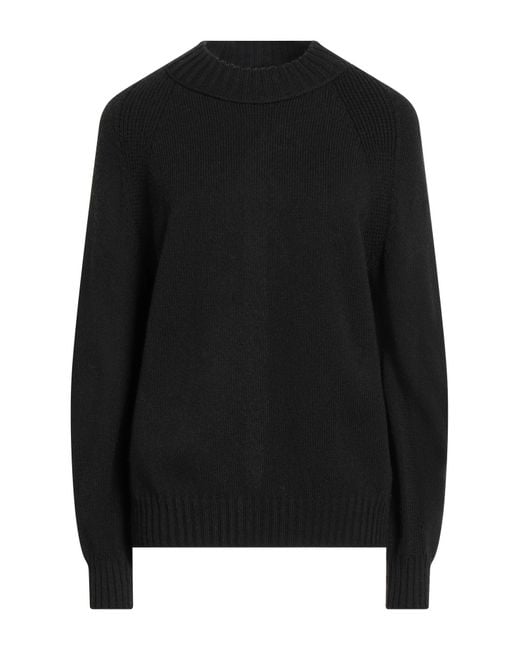 Alpha Studio Black Turtleneck Wool, Polypropylene