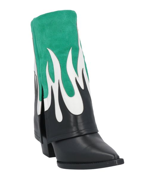 Filles A Papa Green Ankle Boots