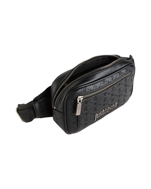 Just Cavalli Black Belt Bag for men