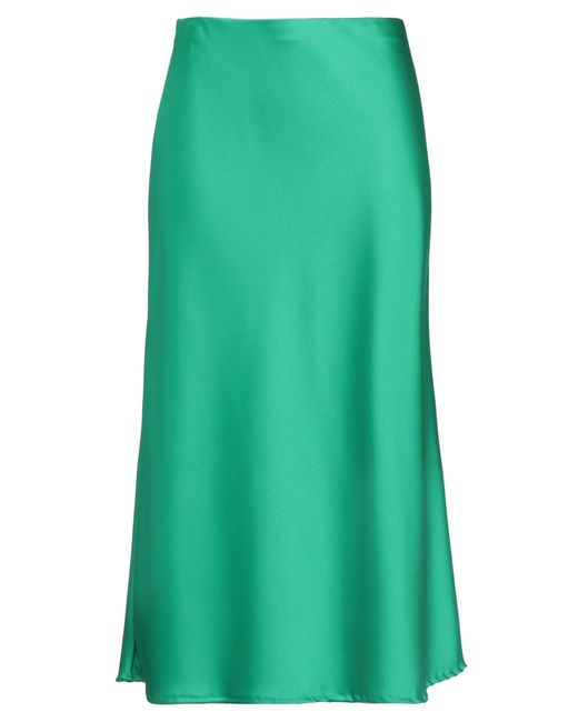 Caractere Green Midi Skirt Polyester, Elastane