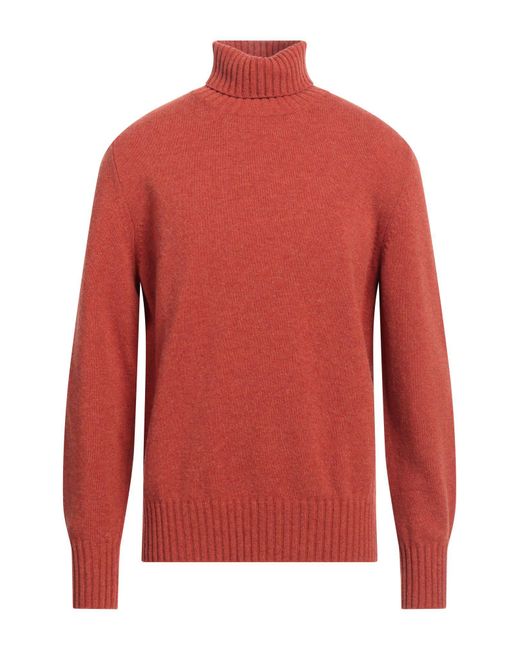 Doppiaa Red Turtleneck Wool, Polyamide for men