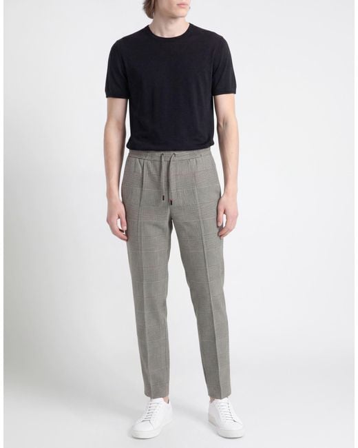Isaia Gray Pants Virgin Wool for men
