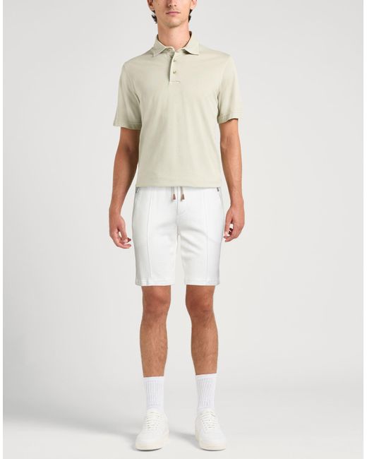 Eleventy White Shorts & Bermuda Shorts Cotton, Elastane for men