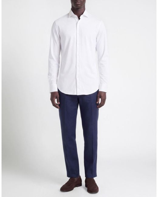 Paul & Shark White Shirt Polyester for men