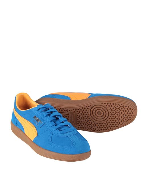 PUMA Blue Palermo Azure Sneakers Cowhide for men