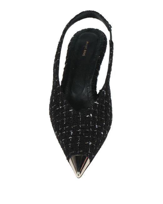 Anine Bing Black Pumps Textile Fibers