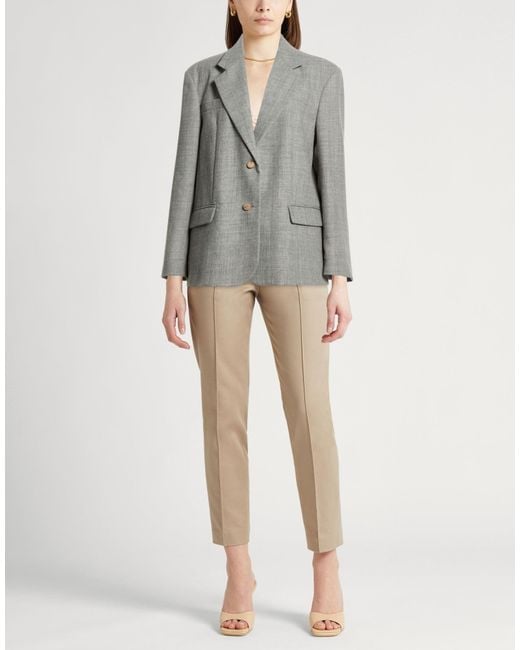 Alysi Gray Chocolat Blazer Wool, Polyester, Linen