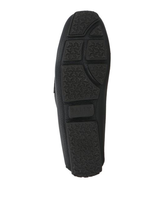 Bally Black Loafers Leather, Textile Fibers for men