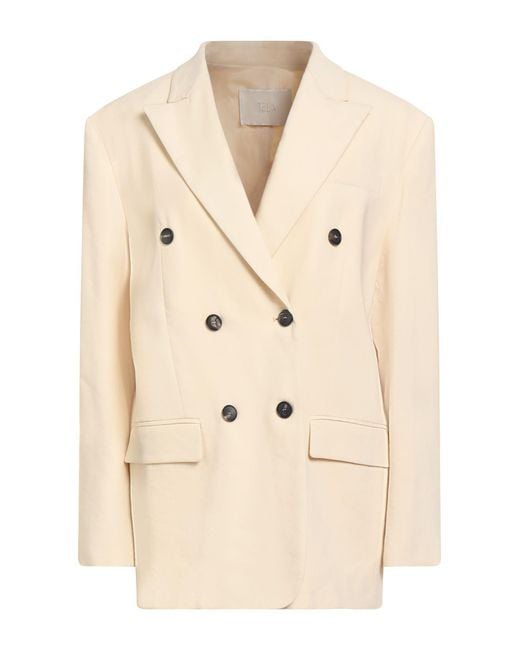 Tela Natural Blazer Viscose, Linen, Elastane