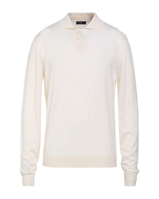 Herno White Sweater Virgin Wool, Silk for men