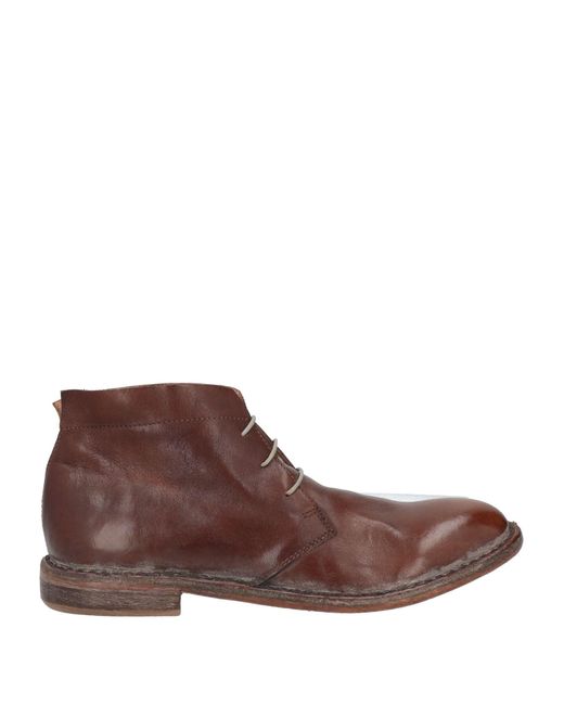 Moma Brown Tan Ankle Boots Calfskin for men