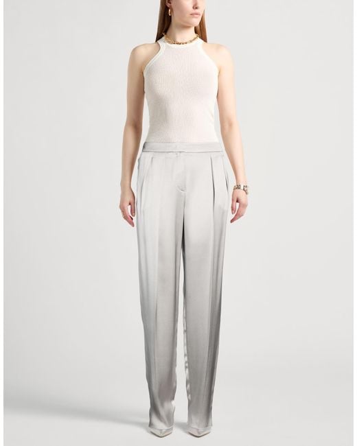 Giorgio Armani Gray Pants Silk