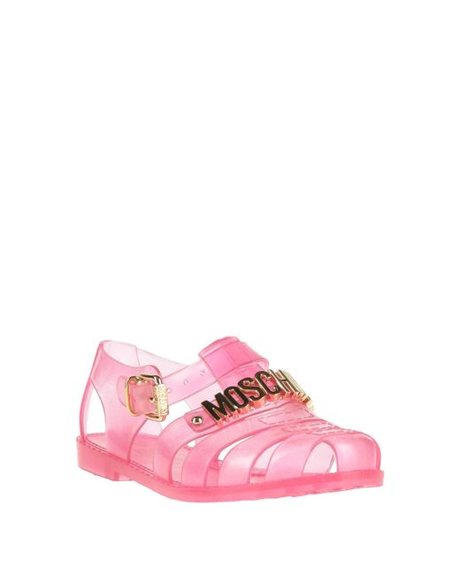 Moschino Pink Sandals Pvc