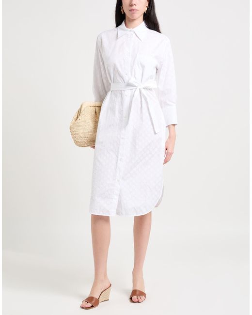 Brian Dales White Midi-Kleid
