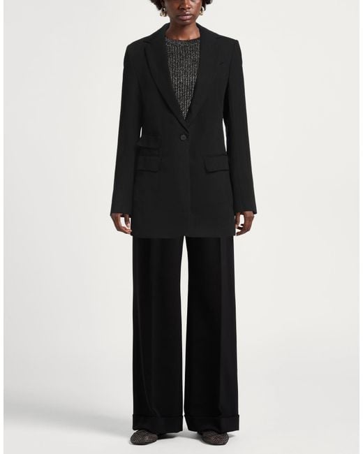 Isabel Benenato Black Blazer Cotton, Linen