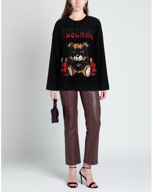 Moschino Black Sweater Virgin Wool