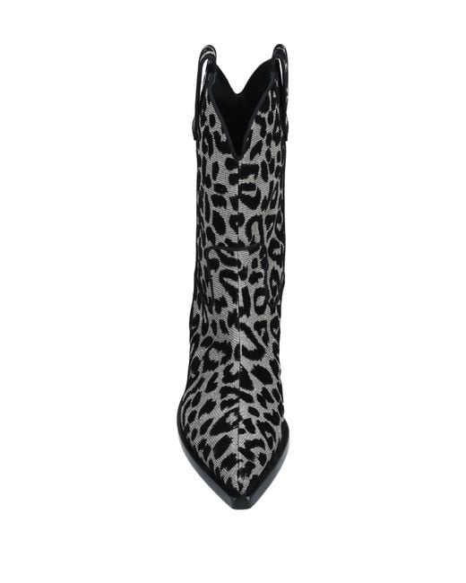 Dolce & Gabbana Black Texan 40 Leopard Cowboy Boots