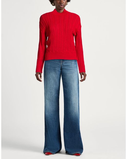 Haveone Red Turtlenecks