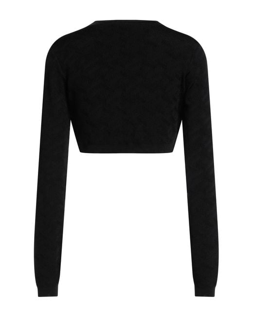 Versace Black Cardigan Viscose, Polyamide, Elastane