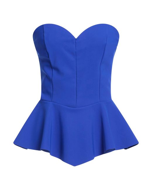 La Petite Robe Di Chiara Boni Blue Bright Top Polyamide, Elastane