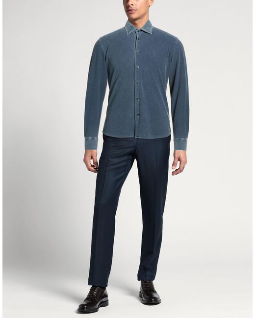 Rrd Blue Slate Shirt Polyamide, Elastane for men