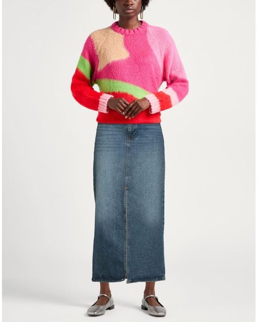 Ba&sh Blue Denim Skirt Cotton