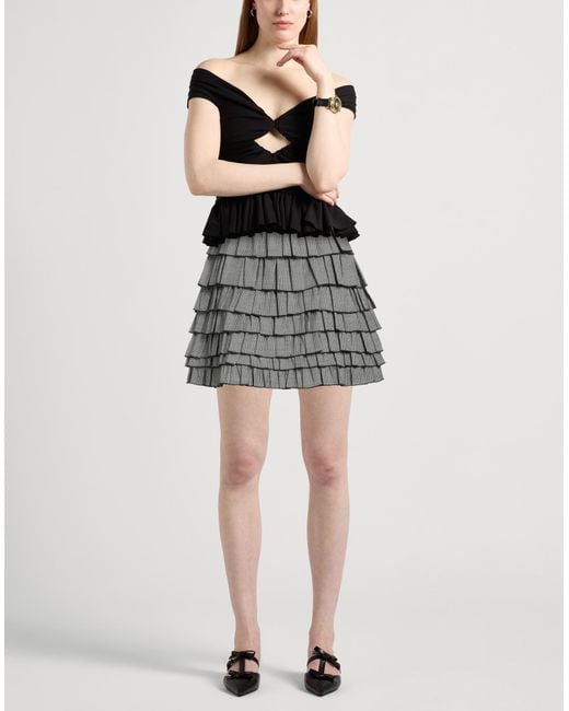 Rochas Gray Mini Skirt