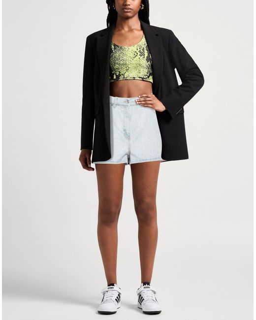 MSGM Blue Denim Shorts Cotton