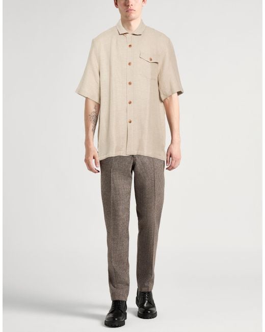 Eleventy Natural Shirt Viscose, Linen, Cotton for men