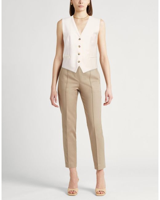 PT Torino White Cream Tailored Vest Virgin Wool, Elastane
