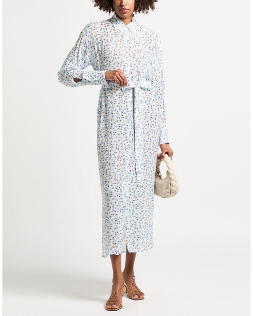 Fisico Blue Sky Maxi Dress Viscose, Silk