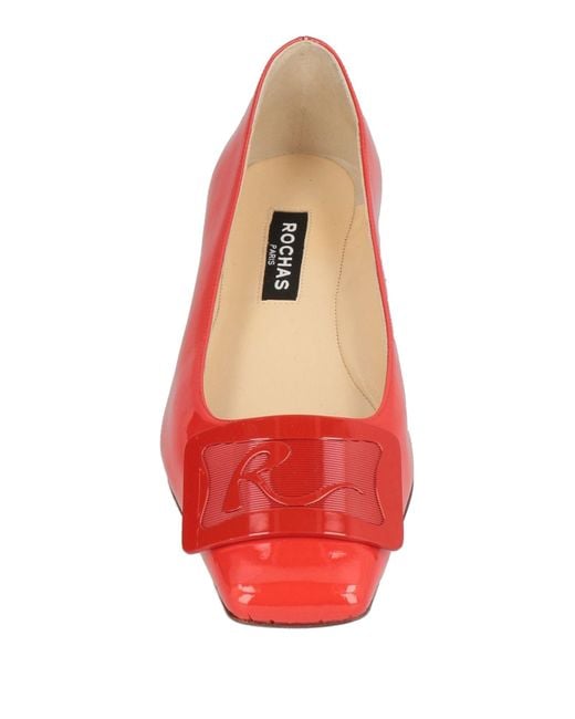 Rochas Red Ballet Flats