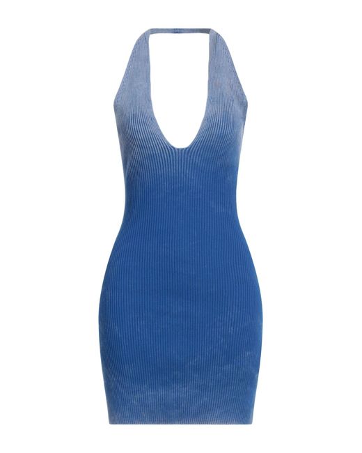 DIESEL Blue Mini Dress Cotton